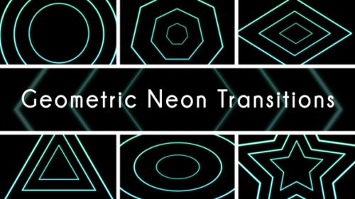 Videohive - Geometric Neon Transitions - 37683597 - 37683597