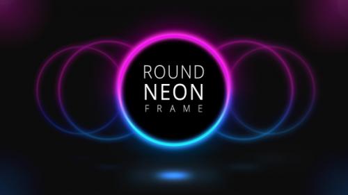 Videohive - Round Neon Frame - 37773846 - 37773846