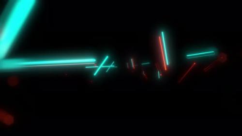 Videohive - Flying Lights In Red And Green With Alternating Visibility Endless Vj Loop - 37932495 - 37932495