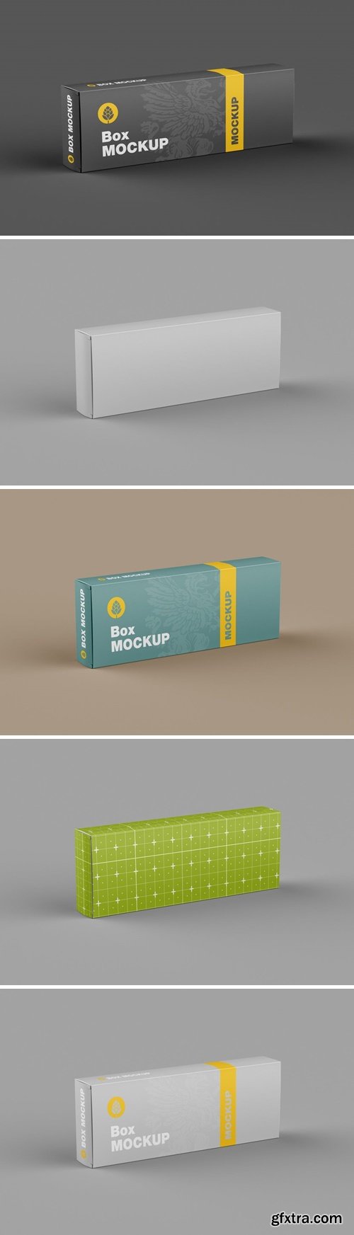 Flat Cardboard Box Mockup 97WKF6M