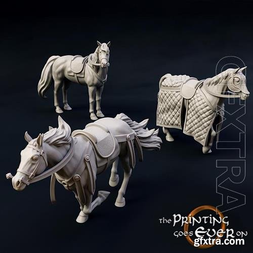 Ridermercia Horses Version A 3D Print Model 