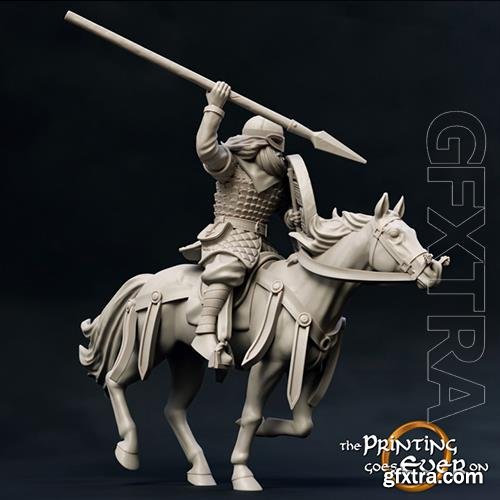  Ridermercia Mounted Spearman 3D Print Model 