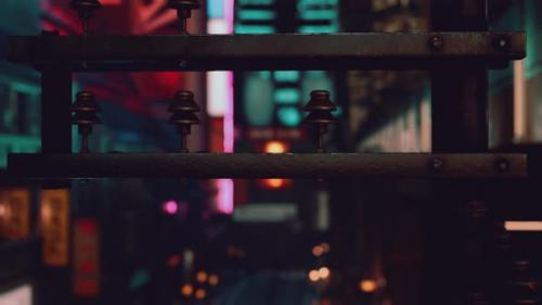 Videohive - Night Scene of Japan City with Neon Lights - 37937821 - 37937821