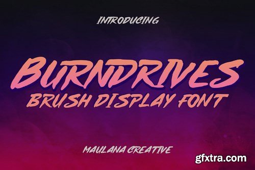 Burndrives Display Brush Font