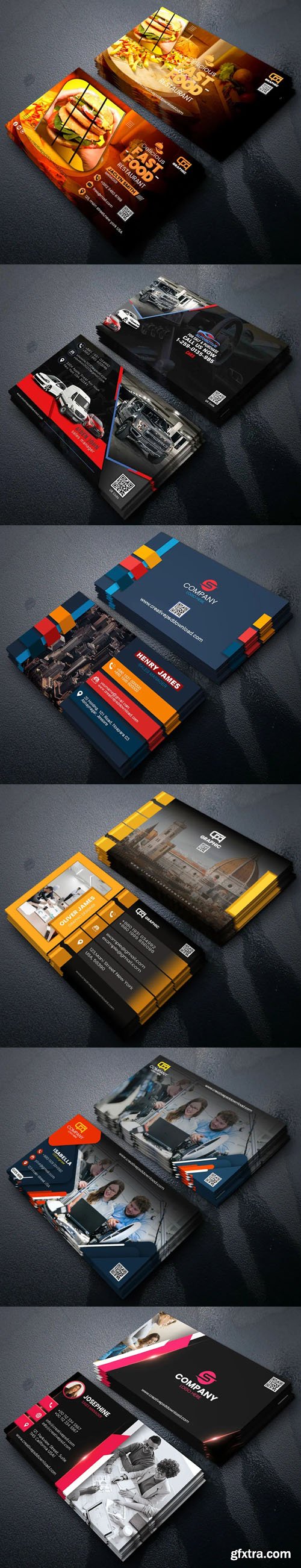 Best Of 20 Professional Multipurpose Business Cards PSD Templates