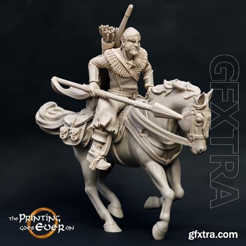 Ranger with Spear Mounted 3D Print Model 