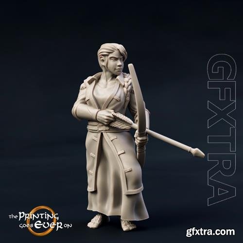 Halfling Militia Archer 3D Print Model 