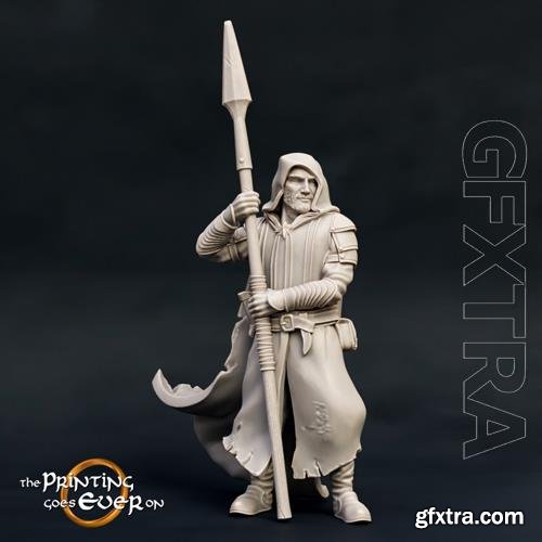 Ranger with Spear Version B 3D Print Model 