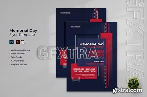 Memorial Day Flyer Template PLD3CAD