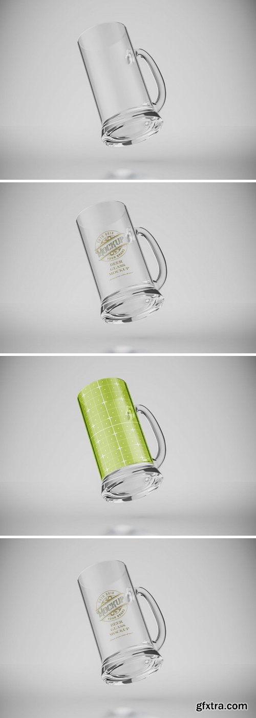 Empty Beer Glass Mockup Z8U86JN