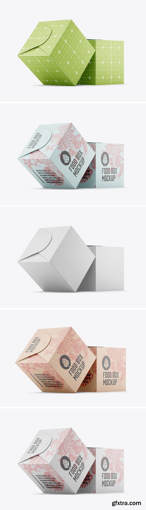 Square Food Box Mockup U7KUY8C