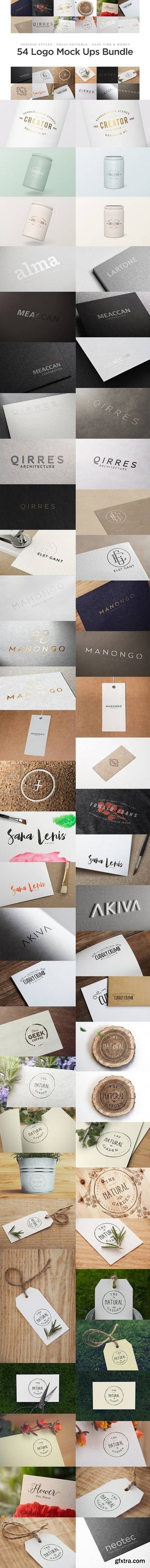 54 Logo Mock Ups - Bundle