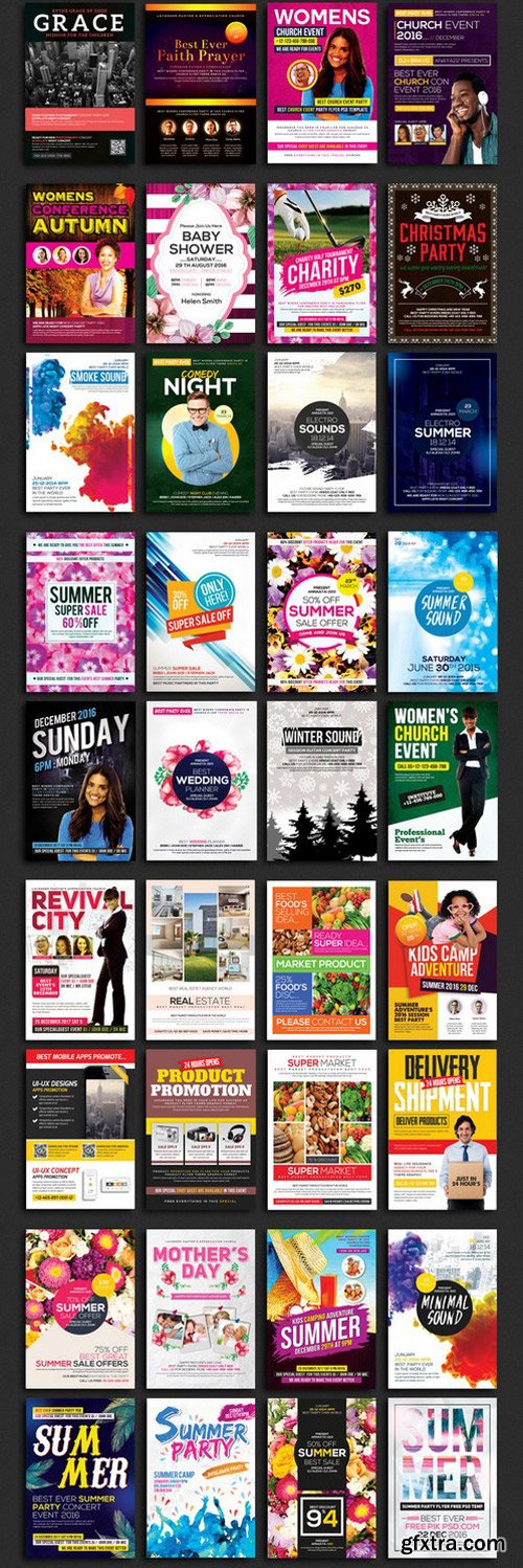 60 Multi Business Flyers Bundle