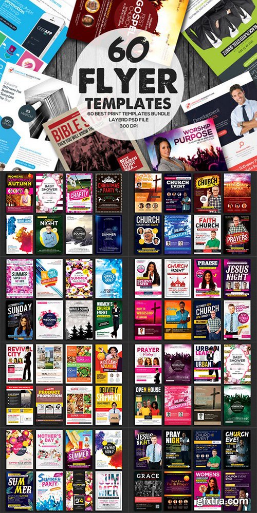 60 Multi Business Flyers Bundle