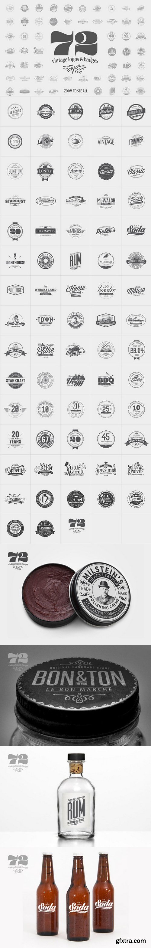 72 Vintage Logos & Badges