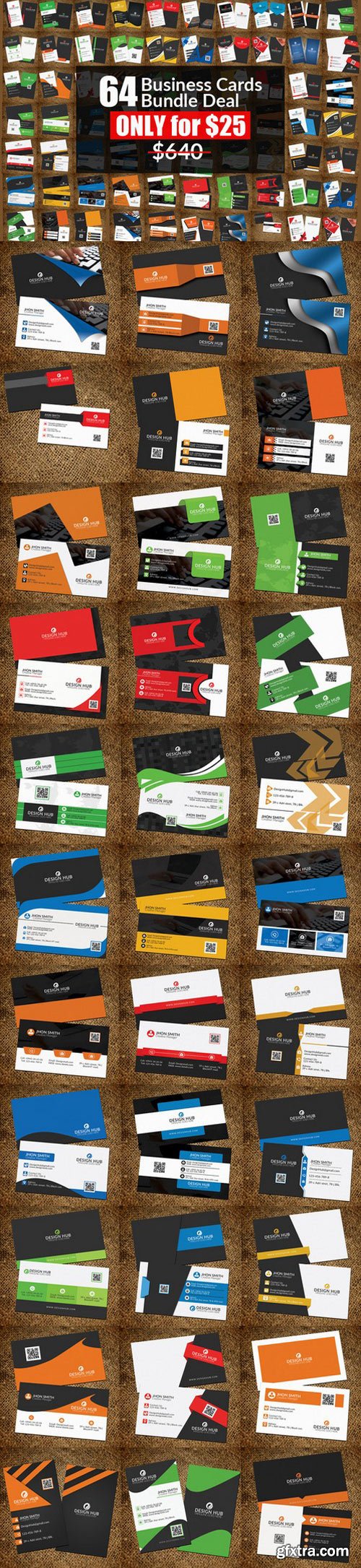 64 Business Card Templates Bundle