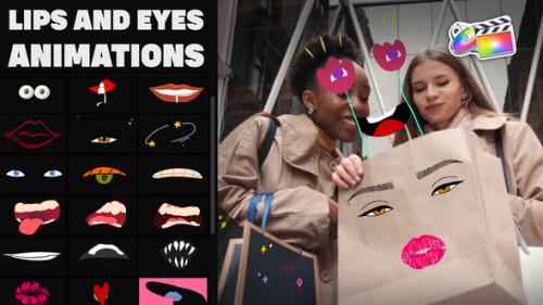 Videohive - Lips And Eyes Mask Stickers for FCPX - 37986616 - 37986616