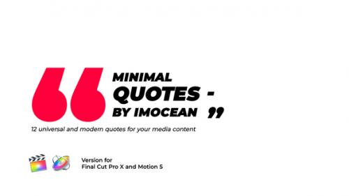 Videohive - Minimal Quotes | FCPX - 38006349 - 38006349