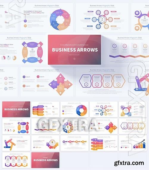 Business Arrows - PowerPoint Infographics Slides 6TW3ZYD