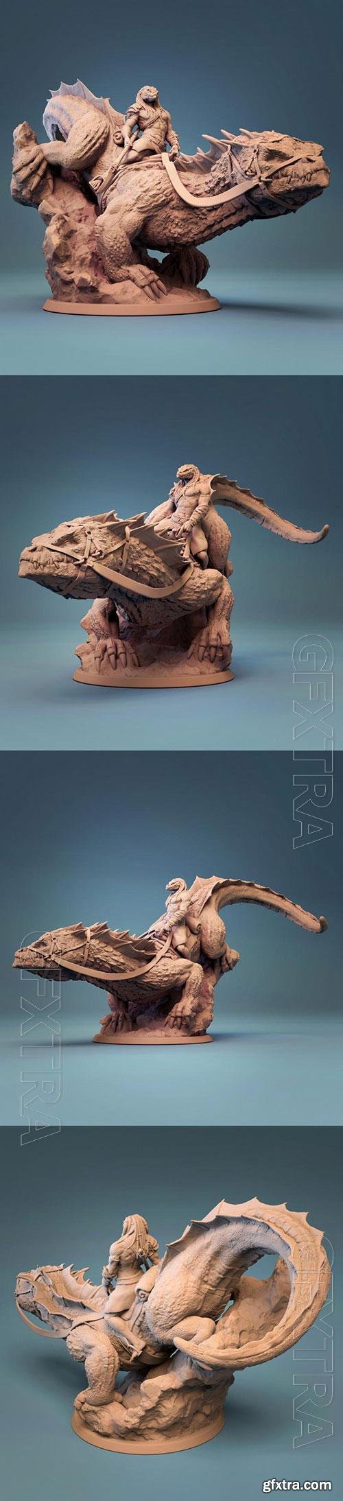 Giant Lizard 3D Print Model 