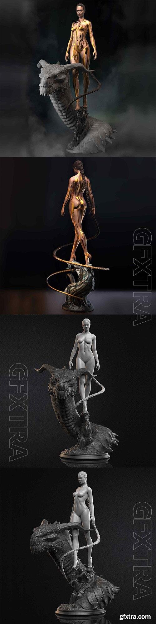 Beowulf Grendel’s Mother - Angelina Jolie Statue (NSFW) 3D Print Model 