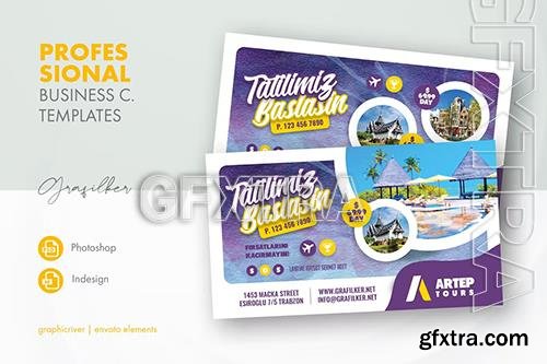 Travel Tour Business Card Templates UF5FG35