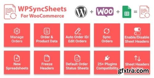 CodeCanyon - WPSyncSheets For WooCommerce v6.9 - Manage WooCommerce Orders with Google Spreadsheet - 22636997