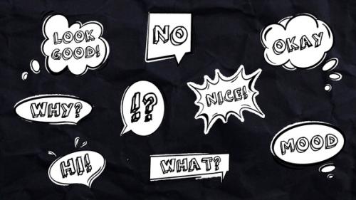 Videohive - Drawn Speech Bubbles - 37941648 - 37941648