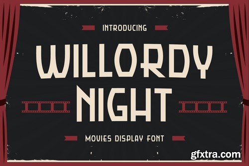 Willordy Night - Movies Display Font