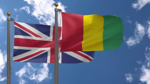 Videohive - United Kingdom Flag Vs Guinea Flag On Flagpole - 37988593 - 37988593