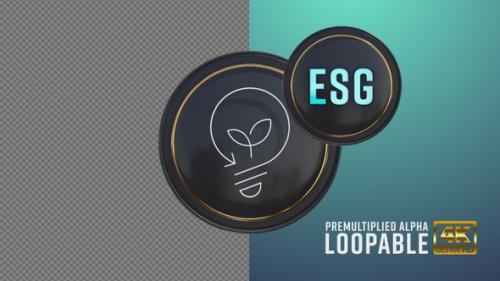 Videohive - Esg And Bulb Plant Badge Looping with Alpha Channel - 37993620 - 37993620