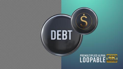 Videohive - Debt Badge Looping with Alpha Channel - 37993628 - 37993628