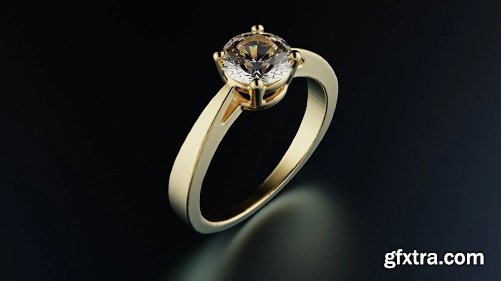 Jewelry Design - Engagement Ring 3D - Rhino - Zbrush - Keyshot
