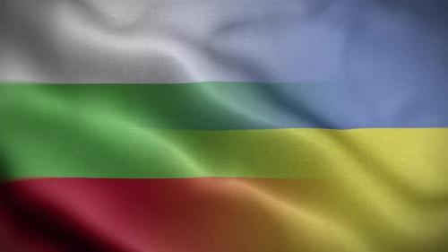 Videohive - Ukraine Bulgaria Flag Loop Background 4K - 37940470 - 37940470