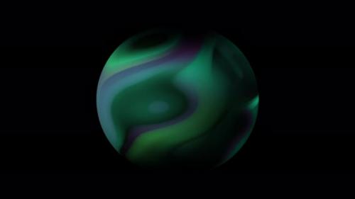 Videohive - Animation of the rotation of the planet green ball on isolated black background. - 37944530 - 37944530