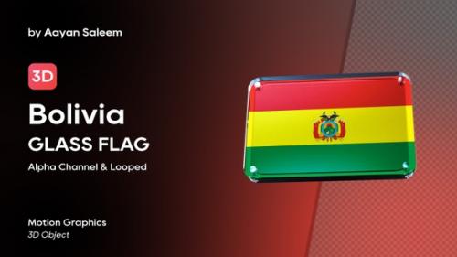 Videohive - Bolivia Flag 3D Glass Badge - 37944693 - 37944693