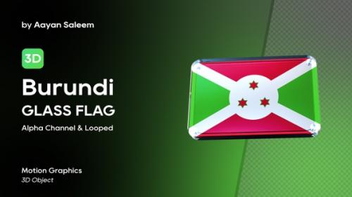 Videohive - Burundi Flag 3D Glass Badge - 37960626 - 37960626