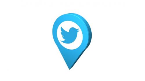 Videohive - 3D Twitter Pin Icon - 37947336 - 37947336