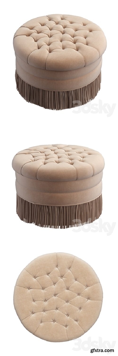 Round tufted ottoman