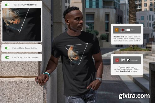 CreativeMarket - T-Shirt MockUp African Men 7065019