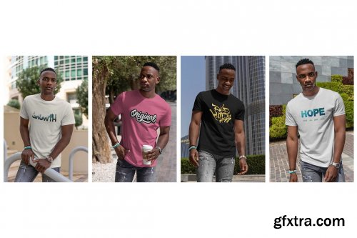 CreativeMarket - T-Shirt MockUp African Men 7065019