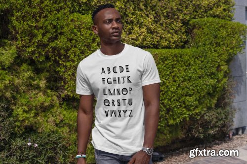 CreativeMarket - T-Shirt MockUp African Men 7065019