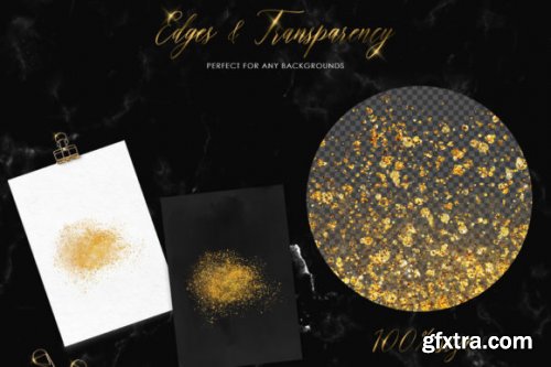 Gold Splashes Clip Art, Gold Spray