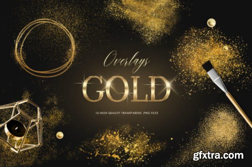 Gold Splashes Clip Art, Gold Spray