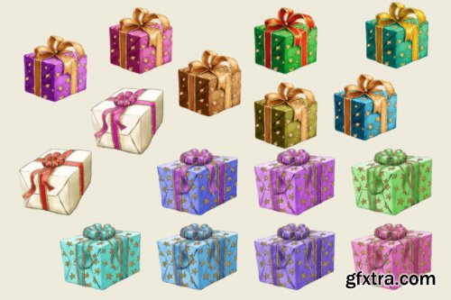 Presents Clipart, Holiday Clipart