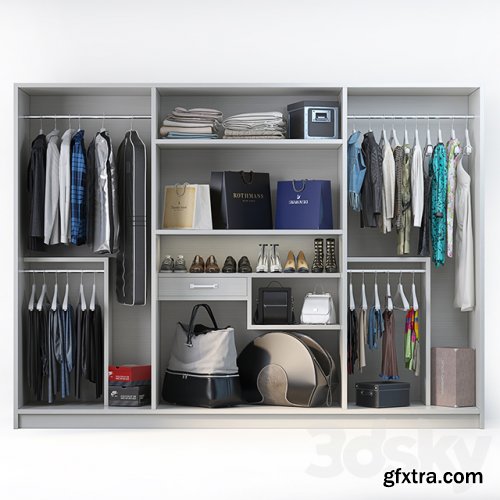 Set of clothes, shoes and accessories for the cabinet mix 3