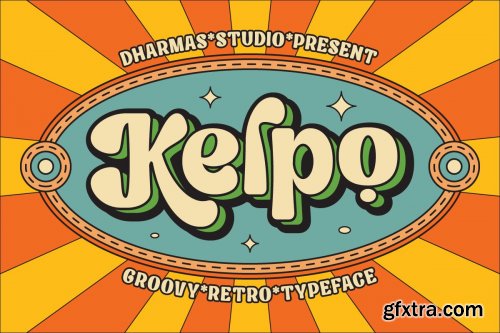  Kelpo - Groovy Retro Typeface 