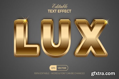 Set Gold Luxury Text Effect Style