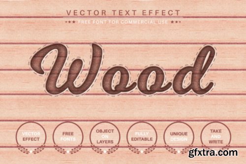 Jeans and Wooden Craft Editable Text Effect, Fon