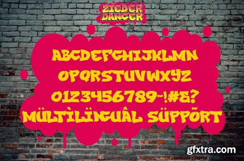  Zieder Danger - Basic Graffiti Font 